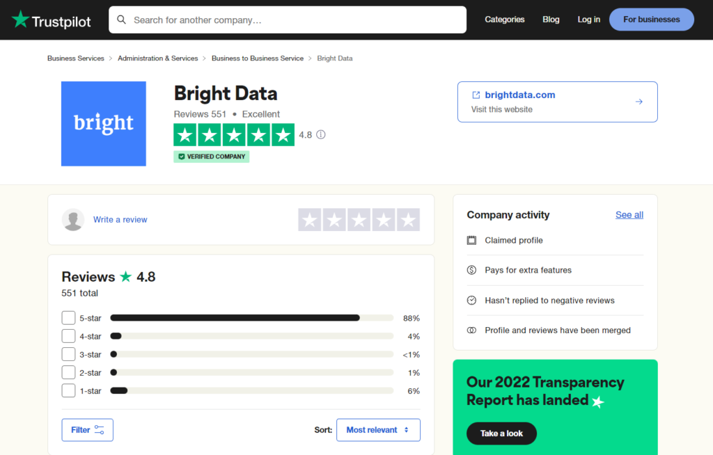 birghtdata.com reviews on trustpilot