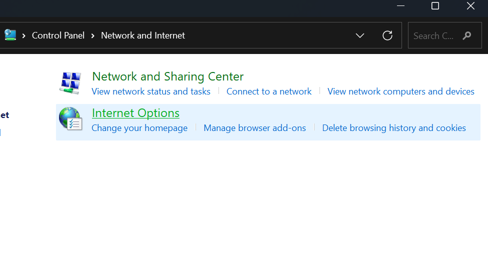 Step 3: Network and Sharing Center