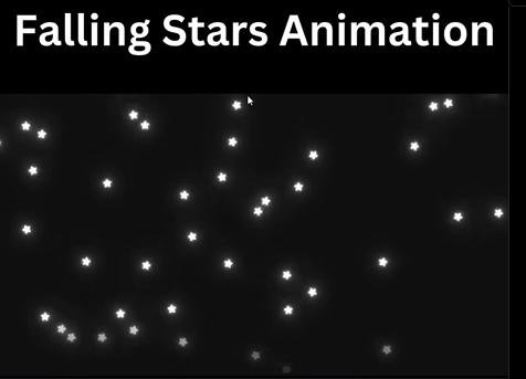 falling stars animation