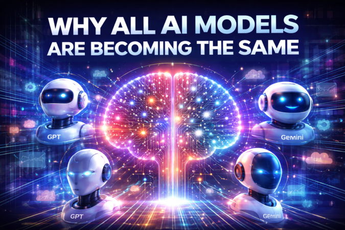 Why AI models like GPT, Claude, and Gemini are becoming similar due to the transformer architecture and scaling of large language models