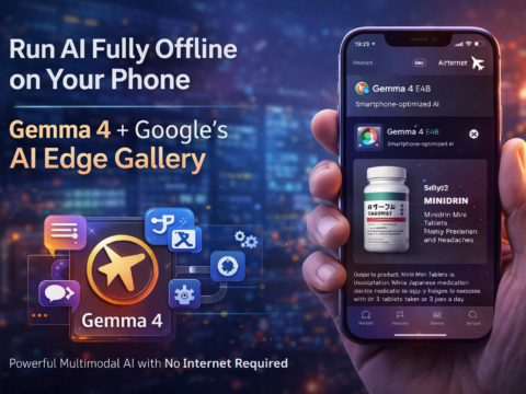 AI running fully offline on a smartphone using Google AI Edge Gallery with on-device multimodal analysis and no internet connection
