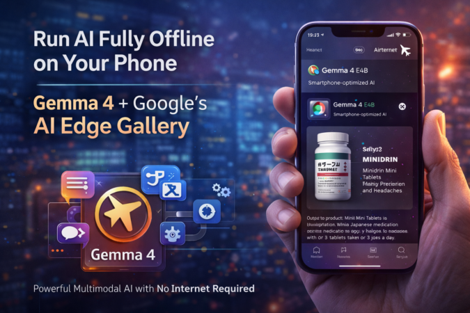 AI running fully offline on a smartphone using Google AI Edge Gallery with on-device multimodal analysis and no internet connection